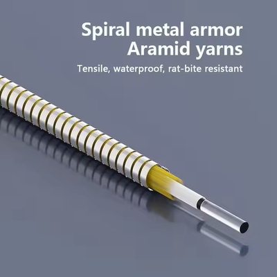 Waterproof UV Resistant 2-6 Core Military Fiber Optic Cable