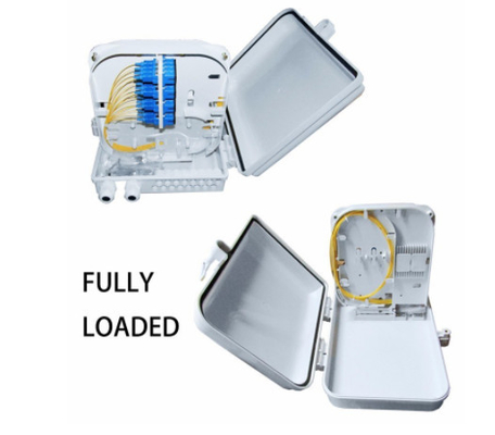 Waterproof ABS 12 Core Fiber Optic Distribution Box Round Wire Material Shape Design