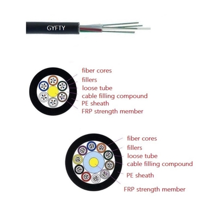 GYFTY 6 Core Fiber Optic Cable Loose Tube Non - Metallic & Non - Armored Outdoor