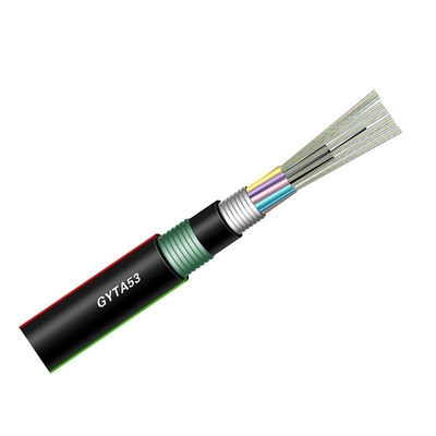 48 Cores GYTA53 Steel Armored Fiber Optic Cable Direct Buried Stranded Loose Tube