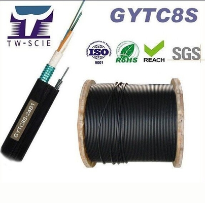 8 12 24 Core FIG8 Self Supporting Aerial Fiber Cable GYTC8S OEM
