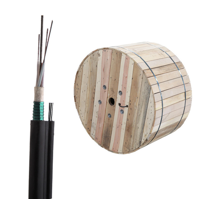 Aerial GYTC8S Loose Tube Fiber Cable 6 Core Single Mode Armoured Fiber Optic Cable