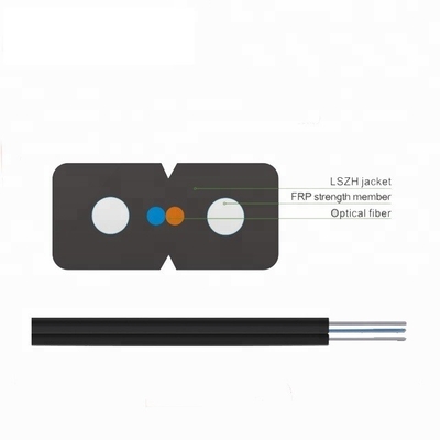 Butterfly Shaped FTTH Fiber Optic Cable 2 Core 4 Core Optical Fiber Cable Single Mode