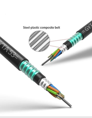 6 Core Outdoor Fiber Optic Cable Single Mode Direct Buried With PE Outer Sheath