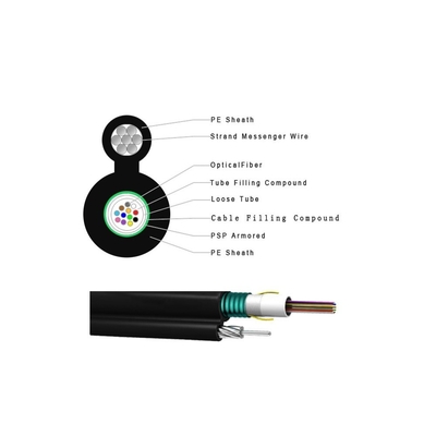 Loose Tube Stranded GYXTC8S 2 Core Outdoor Cable Aerial Telecommunication