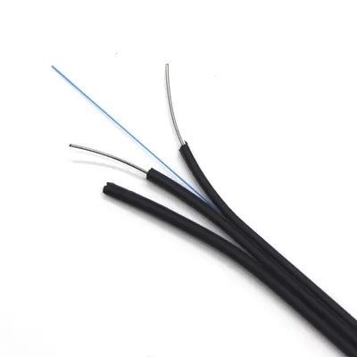 Self Supporting FTTH Fiber Drop Cable Outdoor Steel Messenger Wire FRP G657 2 4 1 Core