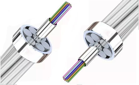 48 Core ACS Armoured Fiber Optic Cable OPGW Optical Fiber Composite Overhead Ground Wire