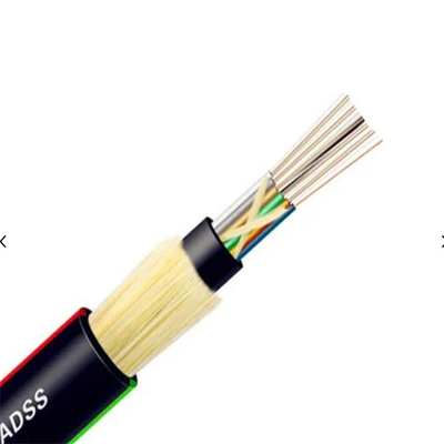 Kevlar Fiber Optic Cable 100m 200m 300m Span ADSS 24 48 96 144 Core Optic Fiber Cable ADSS