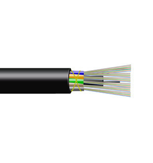 Black Lightweight Universal Fiber Optic Cable , Air Blown Fiber Optic Cable Low Friction