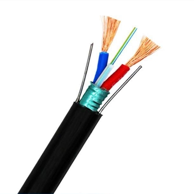 Singlemode Direct Buried Copper Fiber Composite Cable 4 6 8 12 Core Oplc Hybrid Fiber Optic Cable