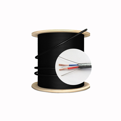 Singlemode Direct Buried Copper Fiber Composite Cable 4 6 8 12 Core Oplc Hybrid Fiber Optic Cable