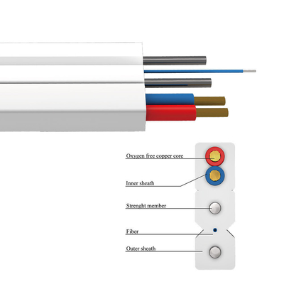 Single Mode G652D Fiber Optic Cable 12 Core PVC Sheathed Cable 2km