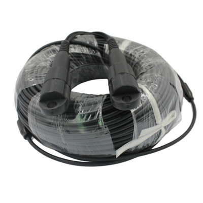 Armored Tactical Fiber Cable 3.0mm LSZH Black Jacket LC To LC Patch Cord
