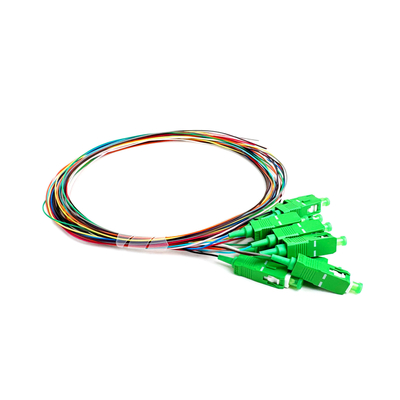 Single Mode 12 Core Fiber Optic Cable 1.5M Fiber Optical Pigtail SC APC G657A1