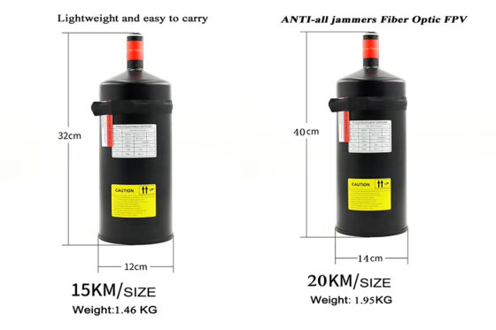 5km 10km 20km Fiber Bucket Fiber Drum Fiber Canister For Drone System FPV