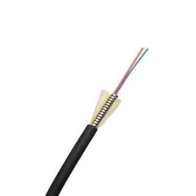 Tactical Armored Field Fiber Optic Cable with Portable Cable Reel, 2/4/6/8/12 Core LC SC Waterproof Connector, TPU Jacket Stainless Steel Spiral Armored Field Deployable Optical Cable