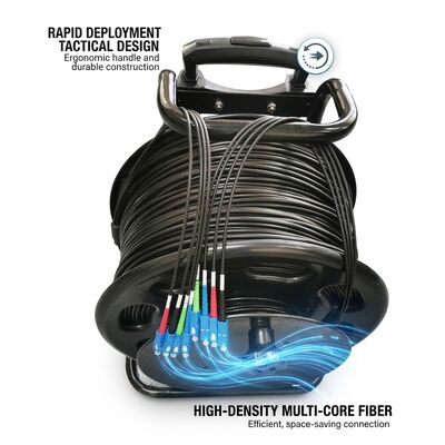 Outdoor 6 Core Single Mode G652D Fiber Optic Cable Armored Loose Tube Direct Burial Telecommunications Cable