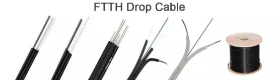G657A1 Bow Type Drop Fiber Optic Cable 2 Core Indoor FTTH
