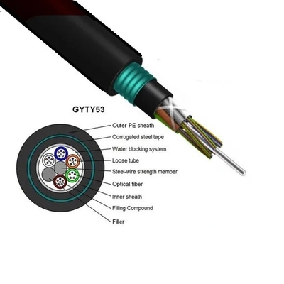 GYTY53 Armoured Fiber Optic Cable 2-144 Core Single Mode
