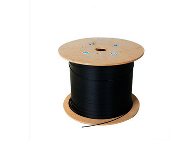 LSZH / PVC Jacket 1 2 4 Core Single Mode Fiber Optic Cable / GJXH Cable FTTH Drop Cable