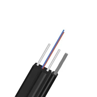 Low Smoke FRP Flat FTTH Drop Cable 4 Core Singlemode G657A1 G652D