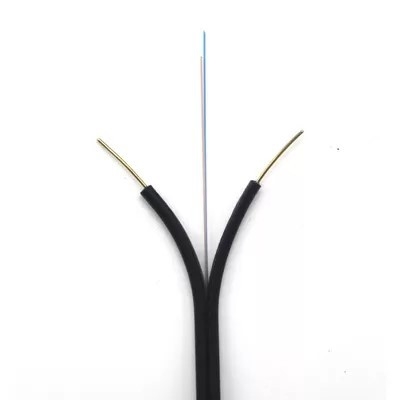 G652D FTTH Drop Fiber Optic Cable Singlemode For Messenger Telecommunication Cable
