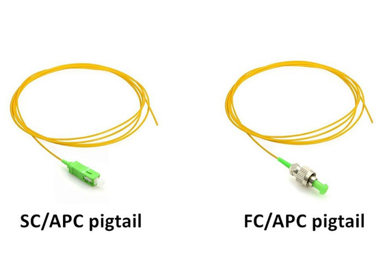 SC APC Single Mode Fiber Optic Pigtails Simplex / Duplex Cord Type OEM