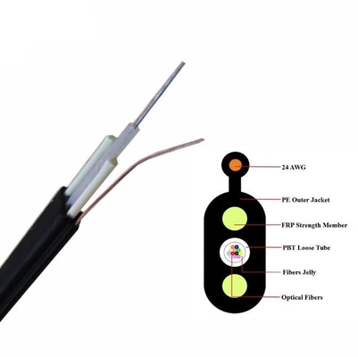 GYFXTY Glass Yarn Armored Loose Tube Fiber Optic Cable , All Dielectric Fiber Optic Cable