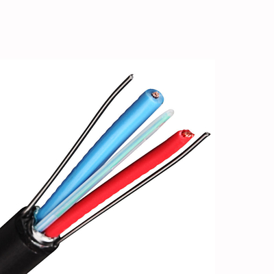 Singlemode Direct Buried Copper Fiber Composite Cable 4 6 8 12 Core Oplc Hybrid Fiber Optic Cable
