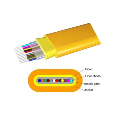 GJFDKBV Indoor Ribbon Optical Cable , FTTH Armored Fiber Optic Patch Cable