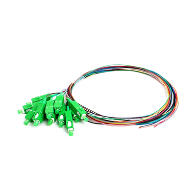 Single Mode 12 Core Fiber Optic Cable 1.5M Fiber Optical Pigtail SC APC G657A1