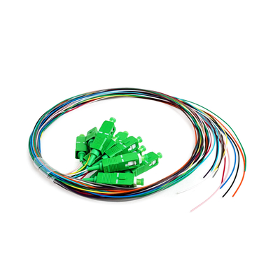Single Mode 12 Core Fiber Optic Cable 1.5M Fiber Optical Pigtail SC APC G657A1